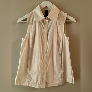 Kit & Ace white sleeveless collar shirt